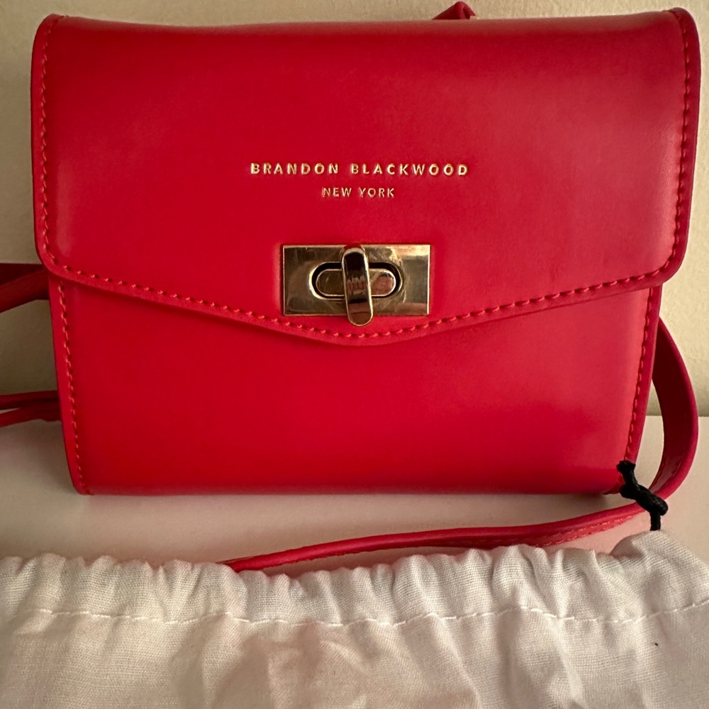 Brandon Blackwood Red crossbody purse